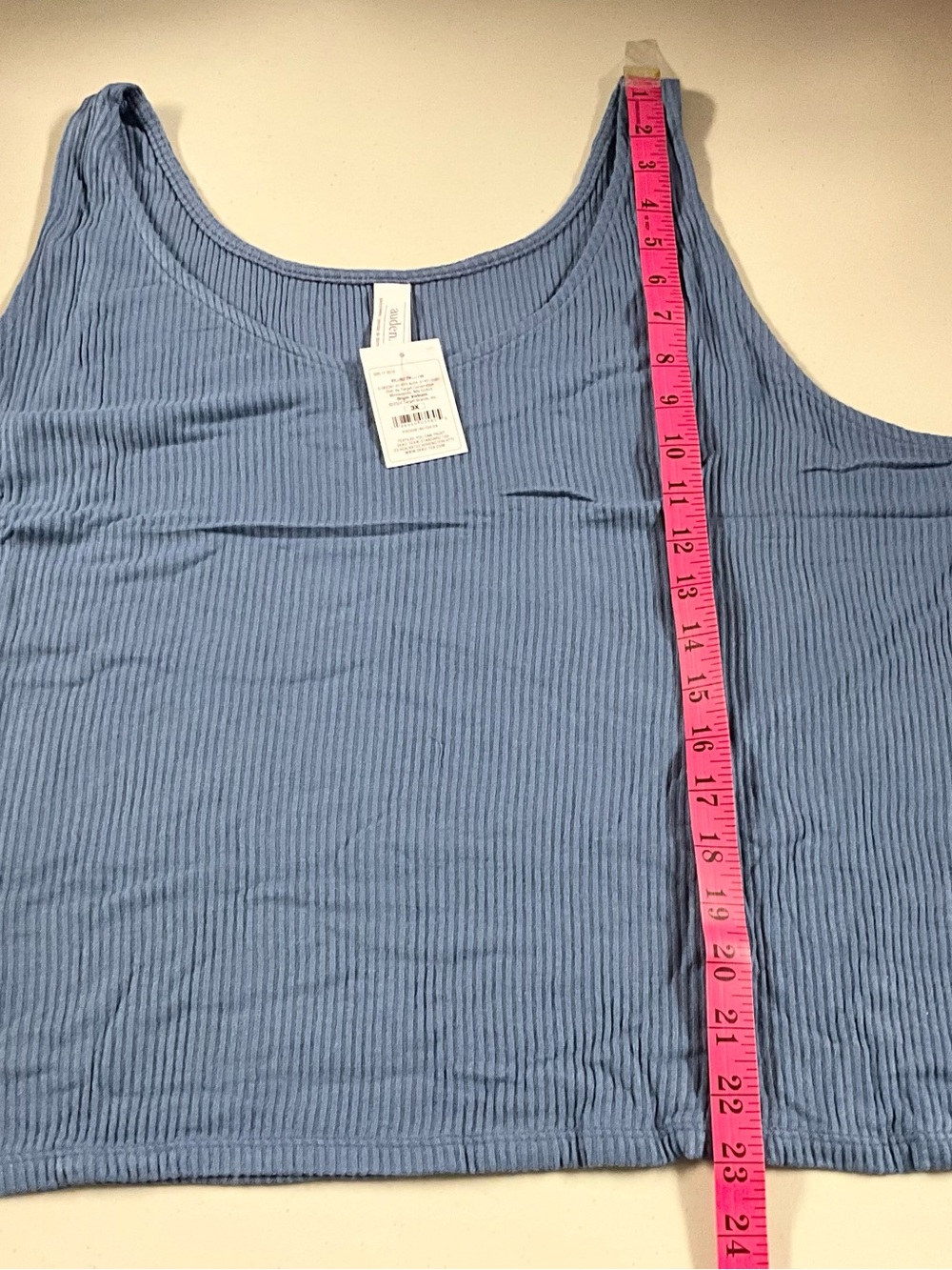 Target Light Blue Ribbed Tank Top - Picture 5 of 9